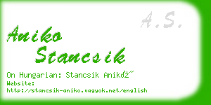 aniko stancsik business card